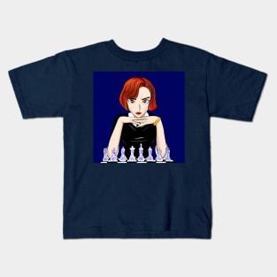 beth harmon the lady chess in queen's gambit Kids T-Shirt